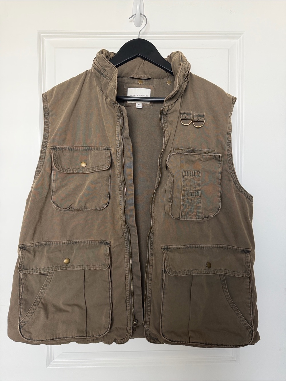 Banana Republic Archive Reissue Photojournalist Vest XL Dusty Olive